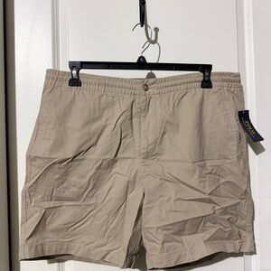 Ralph Lauren Men's Beige Flat Front Shorts